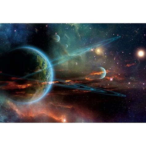 Backdrops Night Starry Sky Universe Space Planets Photography Backdrop