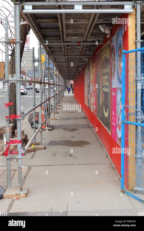 Sidewalk Shed in Downtown Toronto Stock Photo - Alamy