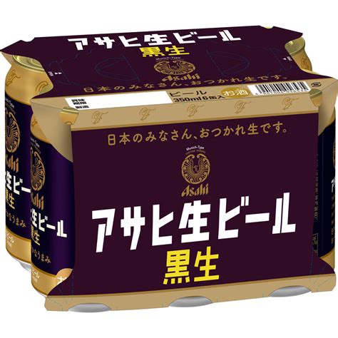 【楽天市場】アサヒビール アサヒ生ビール黒生缶 350ml×6：マツモトキヨシ楽天市場店