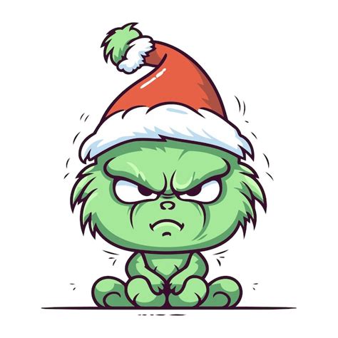 Premium Vector Zombie In Santa Claus Hat Vector Illustration Cartoon