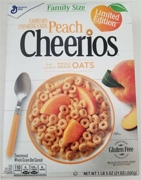 New Peach Cheerios Flavored Cereal Limited Edition Worldwide Shipping