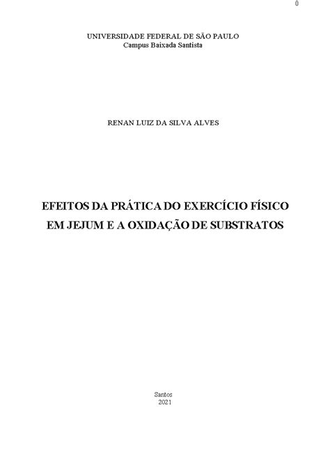 TCC PDF Nota de aula UNIVERSIDADE FEDERAL DE SÃO PAULO Campus