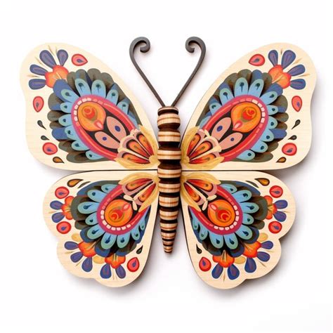 Premium Photo Brightly Colored Butterfly With A Striped Body And