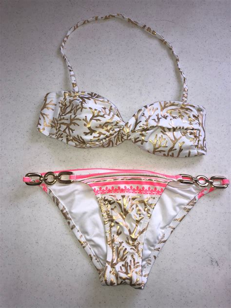 Victoria Secret Twisted Bandeau Pc Bikini Swim Suit Sz Xs Ebay