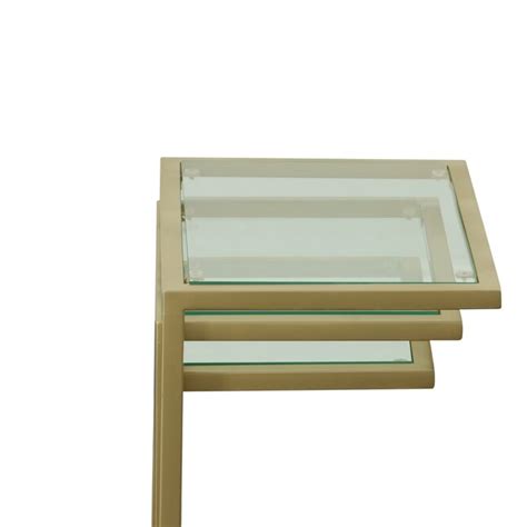 Carolina Cottage Addison Nesting Tables 3 Piece Modern Clear Accent