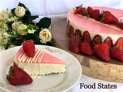 Cheesecake με λευκή σοκολάτα και φράουλες Food States