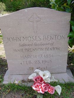 John Moses Johnny Benton 1891 1943 Mémorial Find a Grave