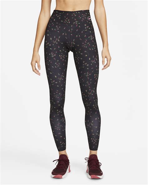 Nike Dri Fit One Luxe Icon Clash Womens Mid Rise Printed Leggings Nike Cz