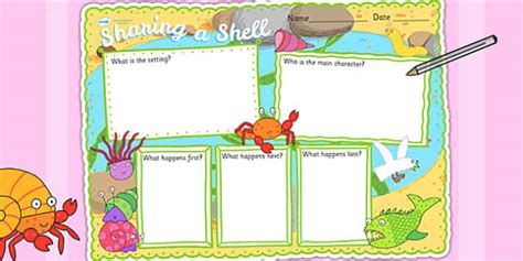 Book Review Writing Frame To Support Teaching On Sharing A Shell