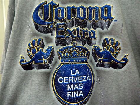 Newport Blue T Shirt Corona Extra La Cerveza Mas Fina Size M Gray