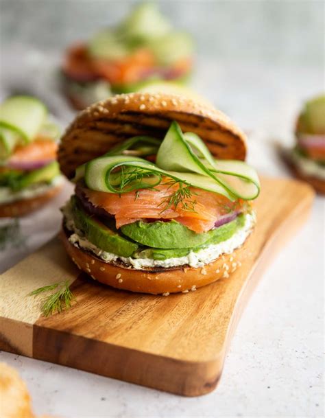 Fully Loaded Salmon Bagel Sandwich | Something About Sandwiches