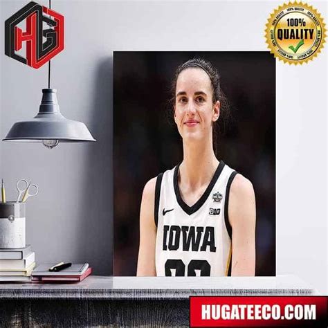 Portrait Of Caitlin Clark Iowa Hawkeyes Poster Canvas - Hugateeco