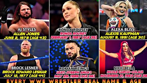 All Wwe Wrestlers Real Names And Age 2022 Wwe Superstars 2022 Youtube