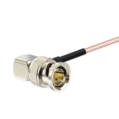 BNC Connector Perpendicular To BNC Plug 75Ohm RG179 3G HD SDI Video