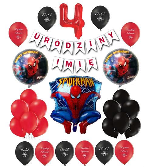 Zestaw Balony Spider Man Urodziny Baner Imi Allegro Pl