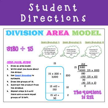 Area Model for Division by Simon Says School | Teachers Pay Teachers