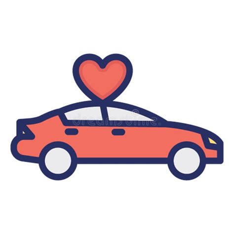 Car Married Couple Isolated Vector Icon Which Can Be Easily Modified