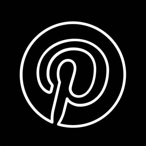 Pinterest Logo Black Background