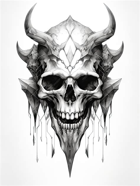 Premium Photo | Demon skull as a tattoo idea