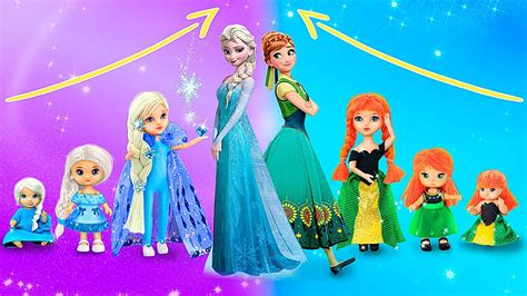 Elsa And Anna Growing Up 37 Frozen DIYs For Dolls YouTube