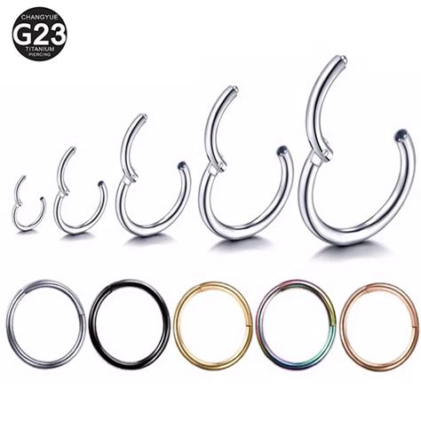 Piercing De Titanio G23 Para La Nariz Aros Daith Septum Clicker