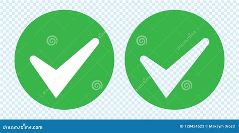 Green Check Mark in Circle. Vector Illustration. Flat Design. Isolated ...