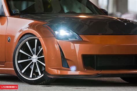 Carbon Fiber Accents and Vossen Custom Wheels For Nissan 350Z — CARiD.com Gallery