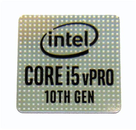 Intel Core I5 Vpro 10th Gen Sticker 18 X 18mm 1116 X 1116 1065 Etsy