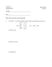 PracticeMidterm2 Pdf AMS 311 Jesse Colton Summer 2015 Exam 2 NAME