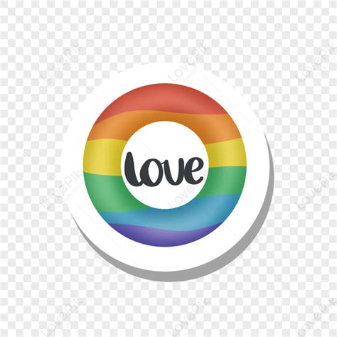 Rainbow Circle Love Gay Parade Gay Festival Gay Happy Proud PNG Transparent Background And