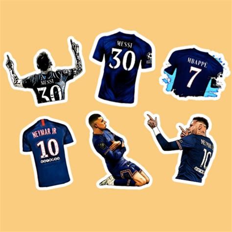 PSG Messi Mbappe Neymar Jr Champions League League 1 Soccer - Etsy Finland