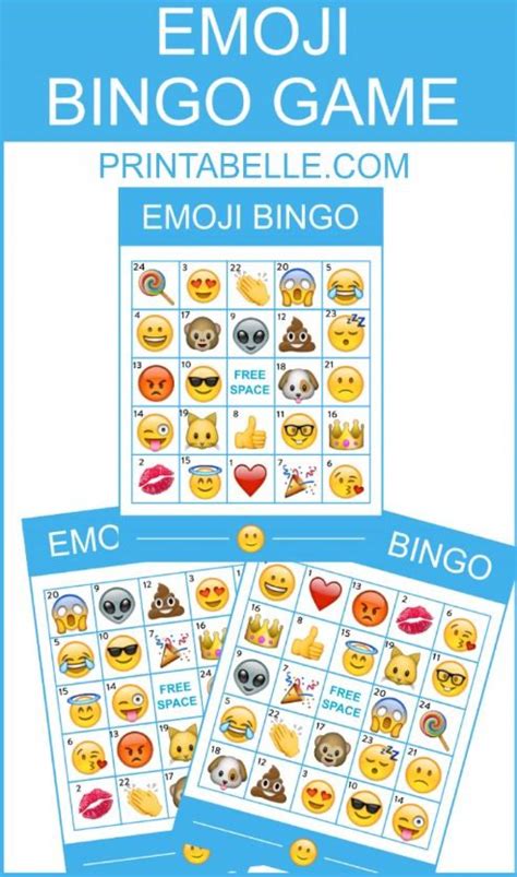 Printable 30 Emoji Bingo Cards Printable Emojis Bingo Game Aposte Suas