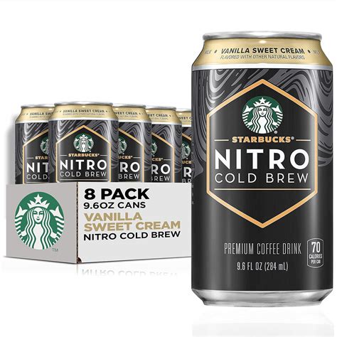 Starbucks Nitro Cold Brew Vanilla Sweet Cream 9 6 Fl Oz Can 8 Pack