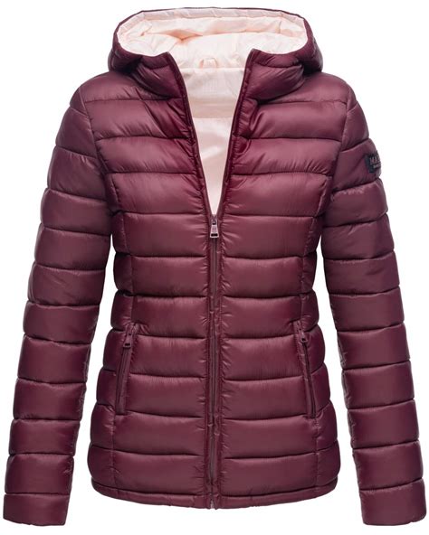 Marikoo Lucy Damen Steppjacke Bergangsjacke B Weinrot Gr E Xl