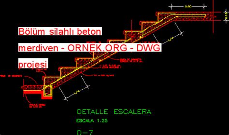 Beton Merdiven Detay Dwg Projesi Autocad Projeler Hot Sex Picture