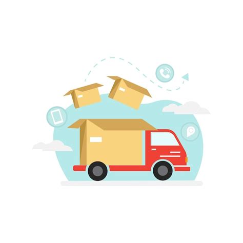 Premium Vector Goods Delivery Concept Flat Vector Illustration