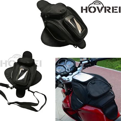 black new Motorcycle tank bag motorbike oil fuel tank bag Magnetic ...