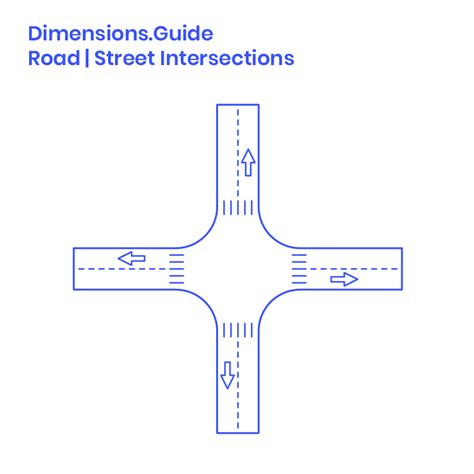 Road Street Intersection Layouts Dimensions Drawings Dimensions