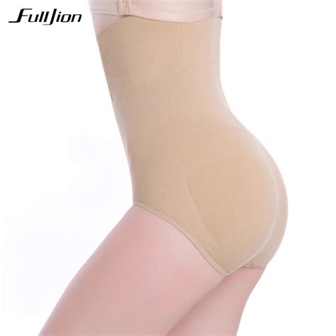 Fulljion Women High Waist Body Shaper Brief Underwear Seamless Push Up