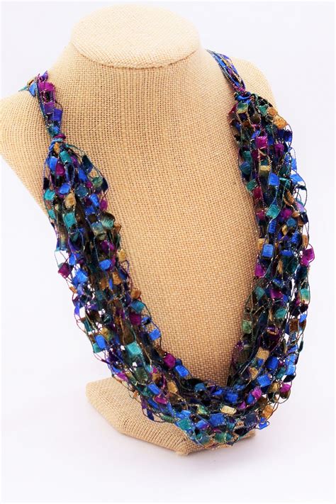 Trellis Yarn Crochet Necklace Crochet For Beginners