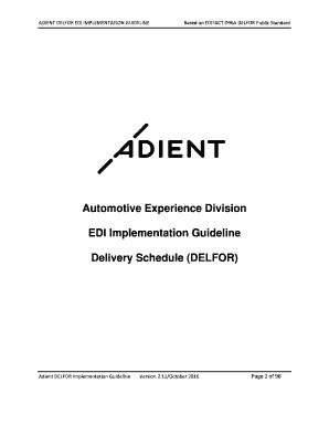 Fillable Online Automotive Experience Division Edi Implementation