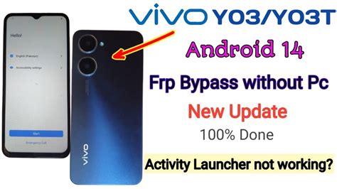 ViVO Y03 Y03T Android 14 FRP Bypass Without PC Google Account Removal