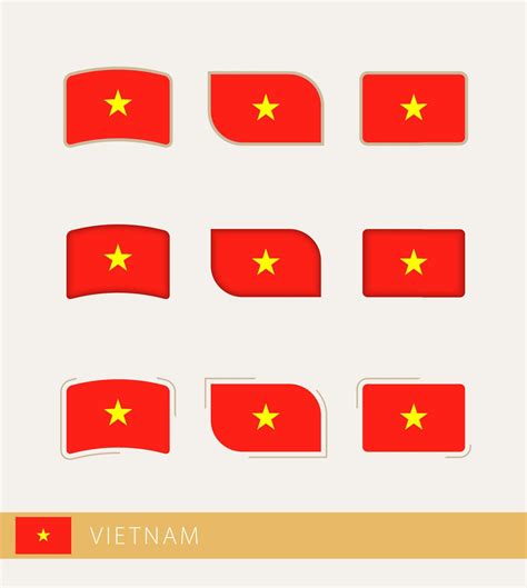 Vector Flags Of Vietnam Collection Of Vietnam Flags 11691652 Vector