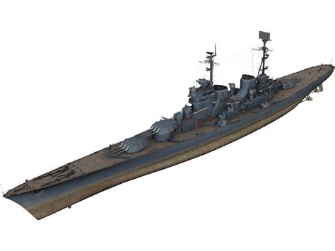 Stalingrad Battlecruiser 3d Model 3dcadbrowser