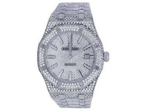 Full Iced Out Vvs Hip Hop Diamond Stainless Steel White Gold Mm