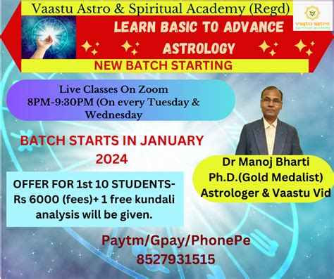 Basic Astrology Course Learn Basic To Advance Astrology From Dr Manoj