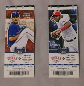 2014 Texas Rangers Ticket Stub Pick One - unused Season Ticket | eBay