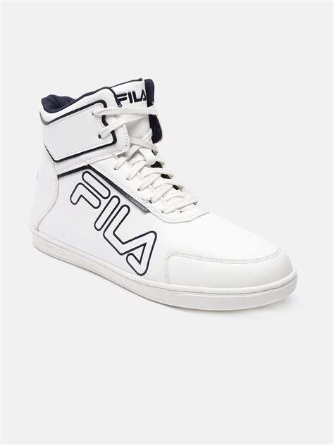 Buy FILA Men White High Top Carmelo Sneakers - Casual Shoes for Men ...