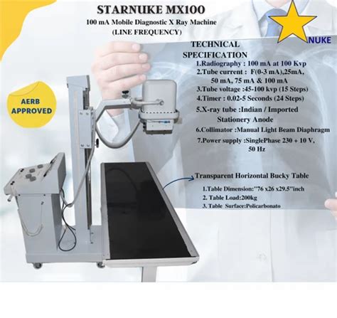 Portable Ma Line Frequency X Ray Machine With Bucky Table Starnuke