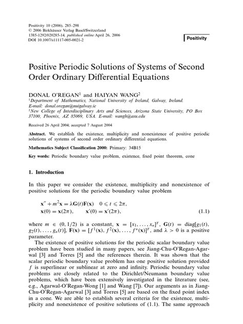 Positive Periodic Solutions Of Systems Of Second Order Ordinary